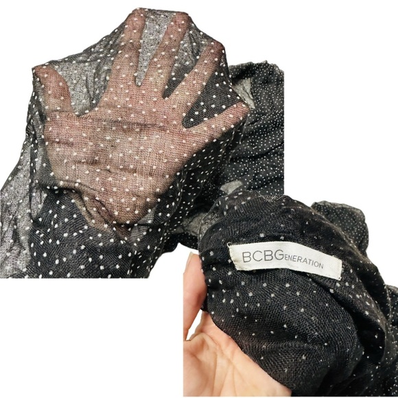 BCBGeneration Y2K Polka Dot Sheer Scarf OS - Picture 2 of 2